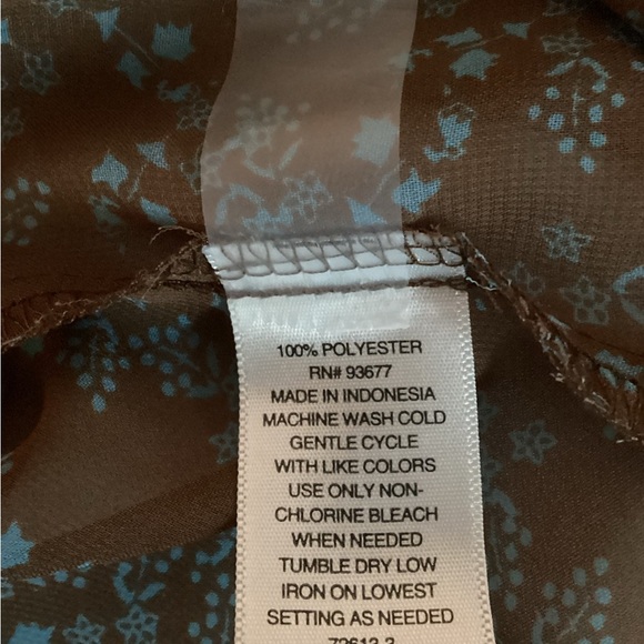 a.n.a Floral Sheer Blouse in Tan and White Plus Size 2X - Picture 6 of 8